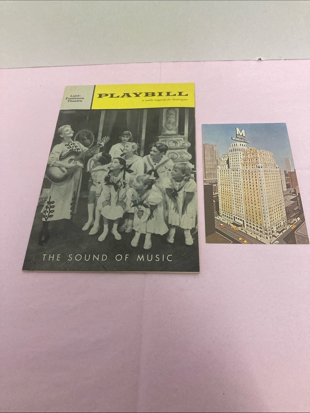 Vintage The Sound of Music 1961 Playbill @ Lunt-Fontanne & Hotel Manhattan PC